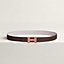 View: , Mini Constance Guillochee belt buckle & Reversible leather strap 24 mm