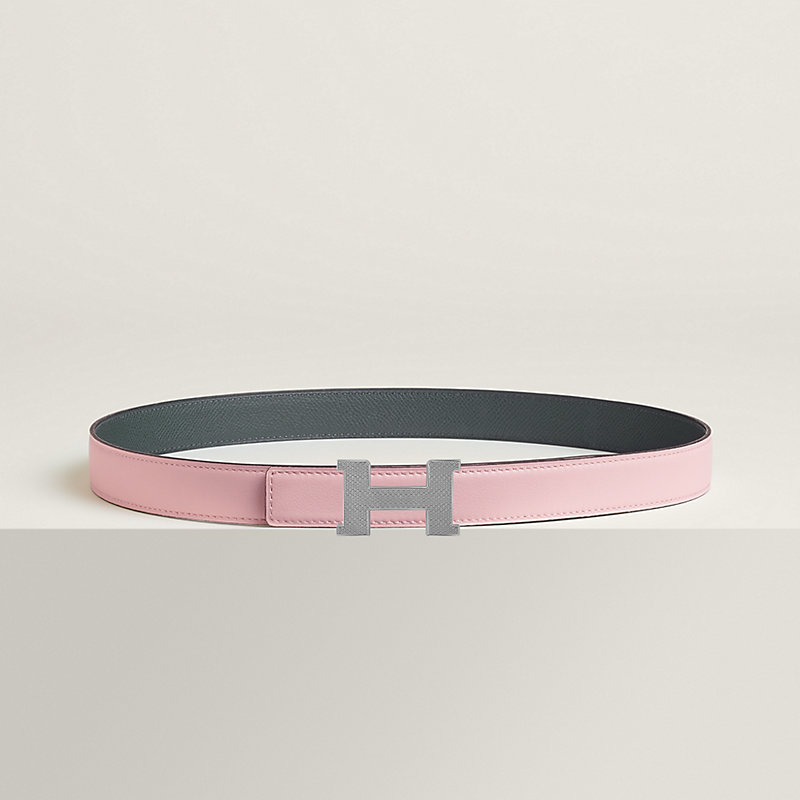 Mini Constance Guillochee belt buckle & Reversible leather strap 24 mm