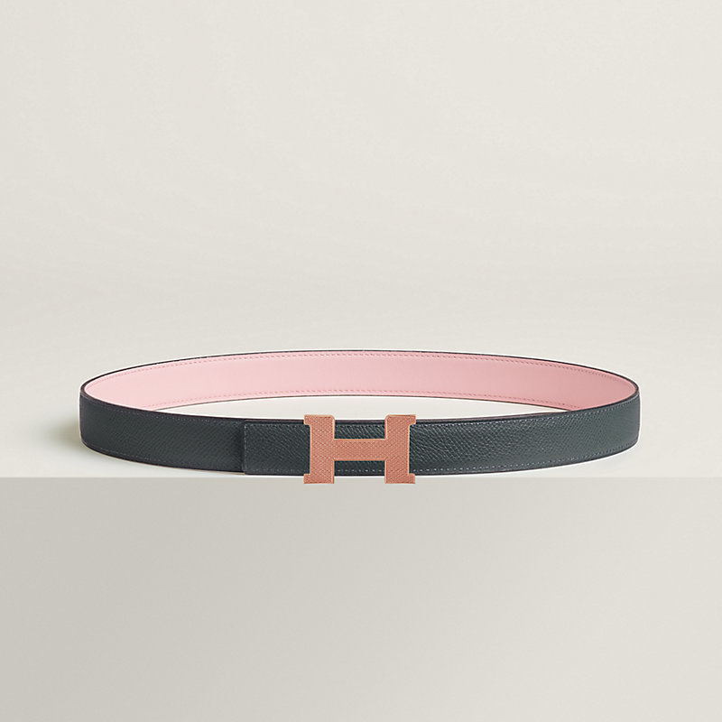 Mini Constance Guillochee belt buckle & Reversible leather strap 24 mm
