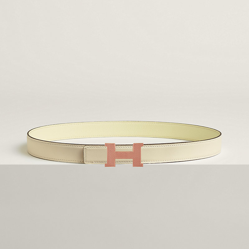 Mini Constance Guillochee belt buckle & Reversible leather strap 24 mm