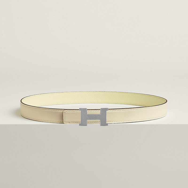 Mini Constance Guillochee belt buckle & Reversible leather strap 24 mm