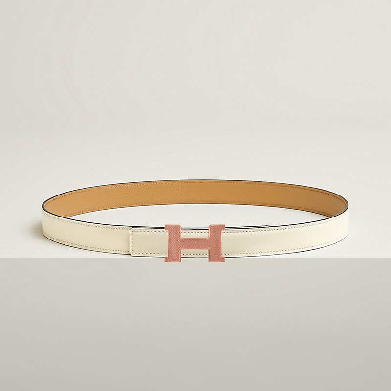 Mini Constance Guillochee belt buckle & Reversible leather strap 24 mm