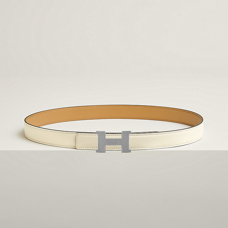 Mini Constance Guillochee belt buckle & Reversible leather strap 24 mm