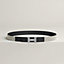 Mini Constance Guillochee belt buckle & Toile H Plume leather strap 24&nbsp;mm, View: , view 1 of 3