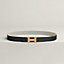 Mini Constance Guillochee belt buckle & Toile H Plume leather strap 24&nbsp;mm, View: , view 2 of 3