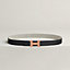 Mini Constance Guillochee belt buckle & Toile H Plume leather strap 24&nbsp;mm, View: , view 2 of 3