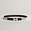 Mini Constance Martelee belt buckle & Toile H Plume leather strap 24&nbsp;mm, View: , view 1 of 3