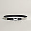 Mini Constance Martelee belt buckle & Toile H Plume leather strap 24&nbsp;mm, View: , view 1 of 3