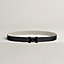 Mini Constance So Black belt buckle & Toile H Plume leather strap 24&nbsp;mm, View: , view 2 of 2