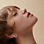View: Worn, Mini Maillon earrings