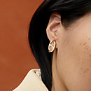 View: Worn, Mini Maillon earrings