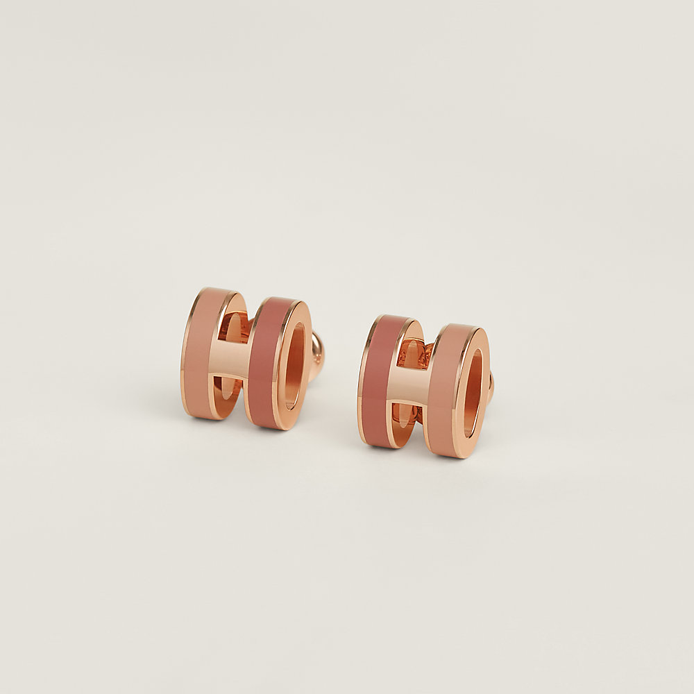 Mini Pop H Rocabar earrings - Pink | Hermès Mainland China