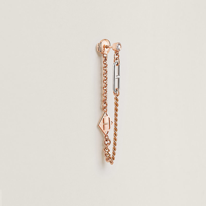Mix and H single dangle earring