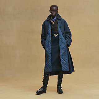 Modular car coat - Blue | Hermès Mainland China
