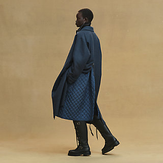 Modular car coat - Blue | Hermès Mainland China