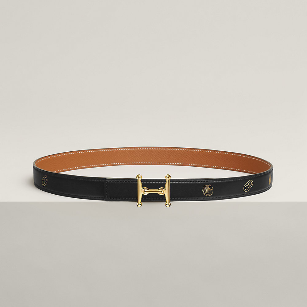 Mors H belt buckle & Hermès sur Mer reversible leather strap