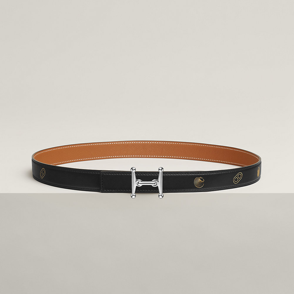 Mors H belt buckle & Hermès sur Mer reversible leather strap