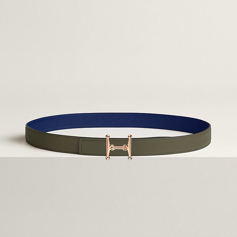 Mors H belt buckle & Reversible leather strap 24 mm
