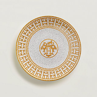 【新品未使用品】HERMES 046107P Dessert plate2set Hermes Dessert Plate H Deco Red Tableware Dish 2 set Dinner