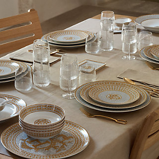 HERMES Mosaique au 24 プレート 皿 Mosaique au 24 gold round deep platter | Hermès Mainland China