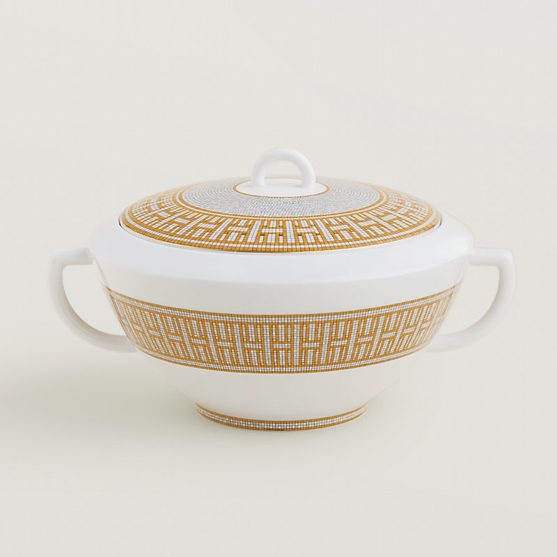 Mosaique au 24 gold soup tureen