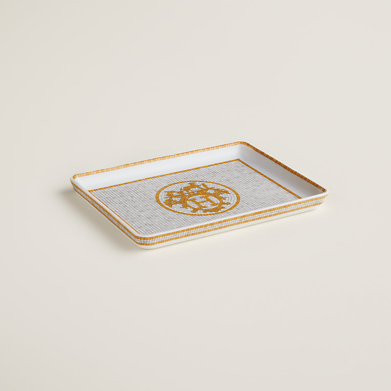 Mosaique au 24 gold tray, small model