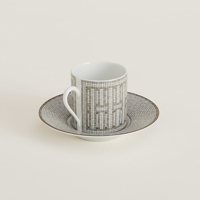 Mosaique au 24 platinum coffee cup and saucer