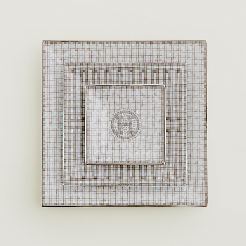 Mosaique au 24 platinum set of 3 square plates (n°1 to 5)