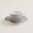 View: Worn, Mosaique au 24 platinum tea cup and saucer