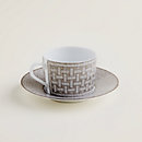 View: Worn, Mosaique au 24 platinum tea cup and saucer