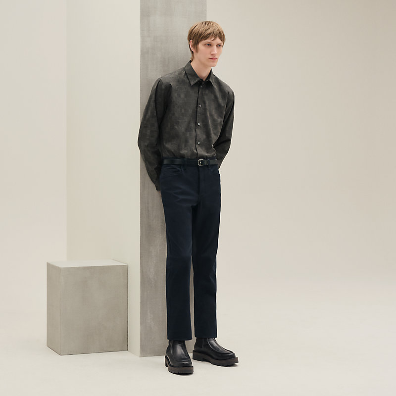"Mosaique Equestre" straight cut shirt