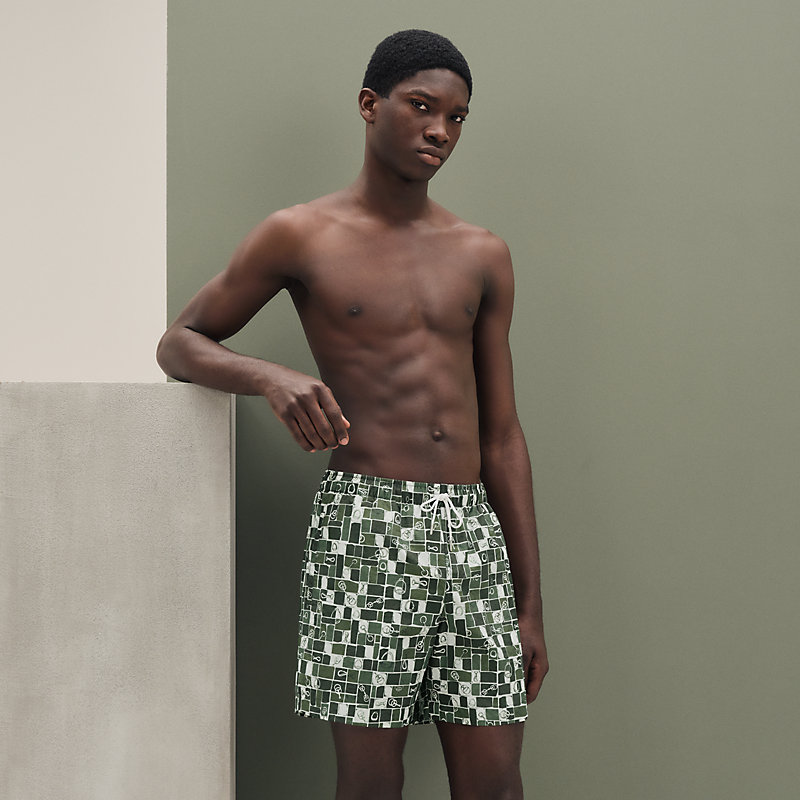 "Mosaique Equestre" swim trunks