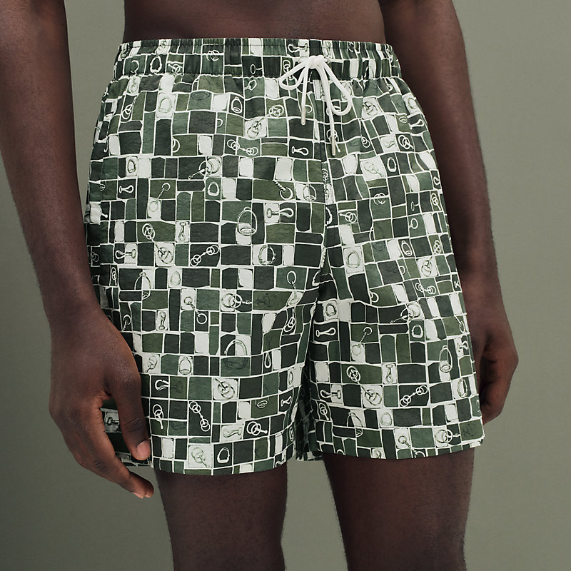 "Mosaique Equestre" swim trunks