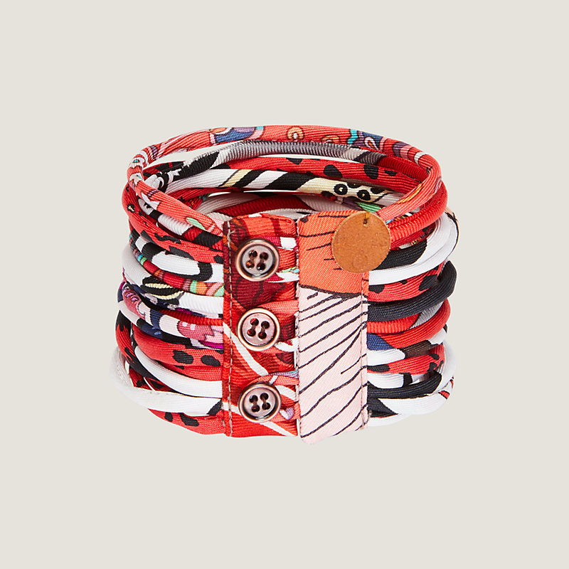 Multistrand silk bracelet