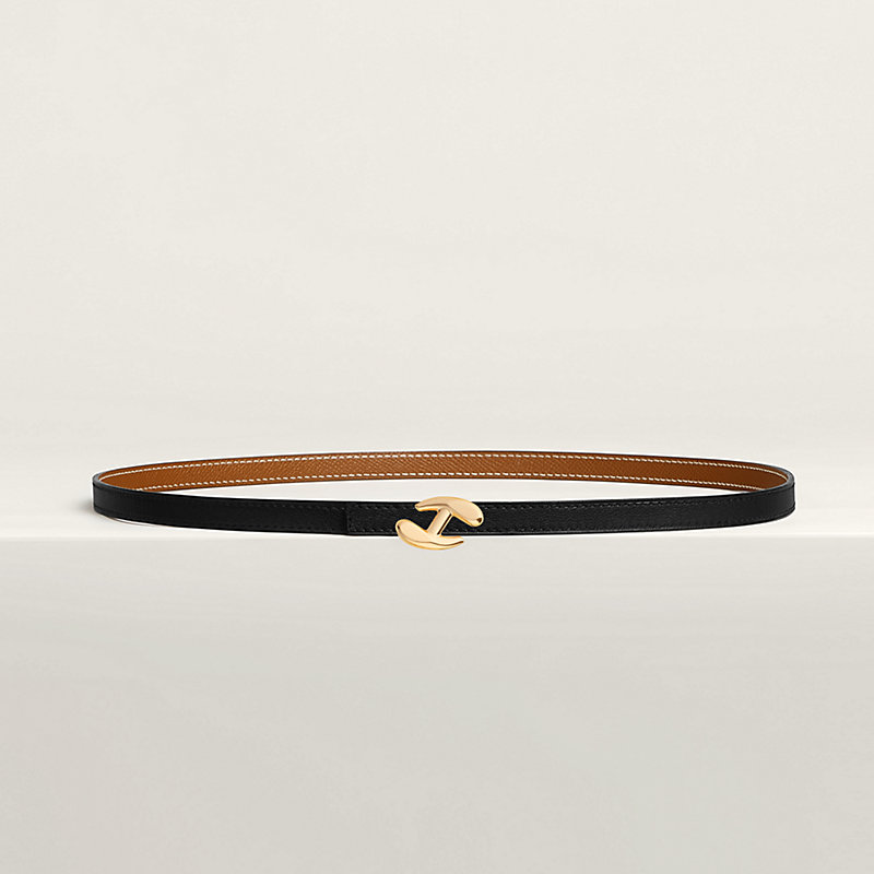 My H belt buckle & Reversible leather strap 13 mm