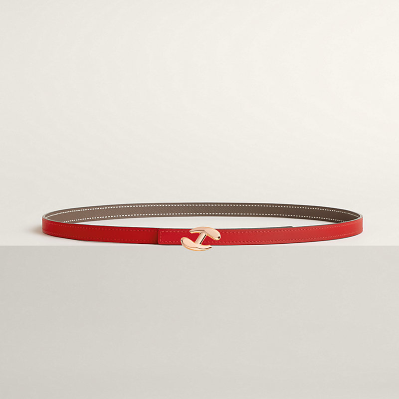 My H belt buckle & Reversible leather strap 13 mm