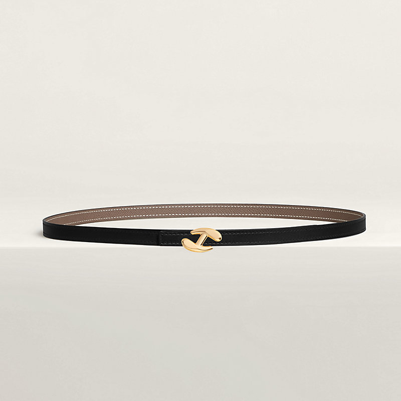 My H belt buckle & Reversible leather strap 13 mm