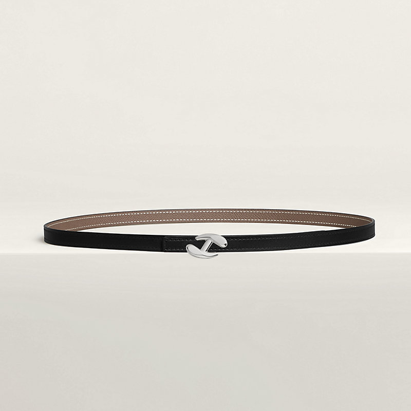 My H belt buckle & Reversible leather strap 13 mm