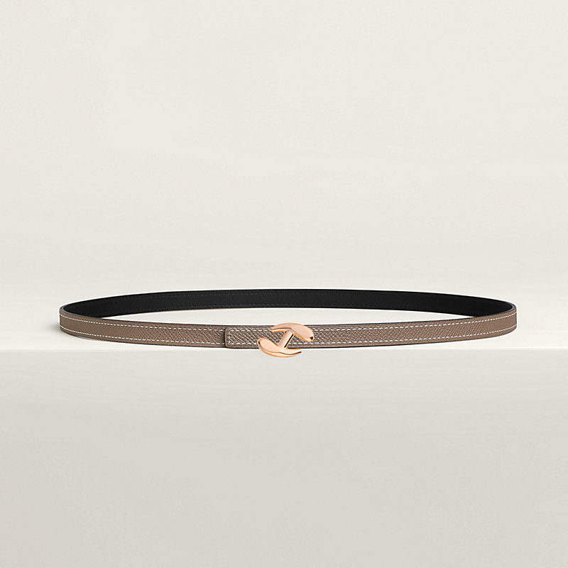 My H belt buckle & Reversible leather strap 13 mm