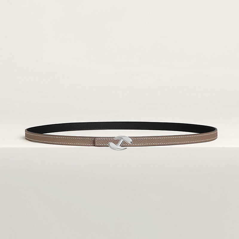 My H belt buckle & Reversible leather strap 13 mm