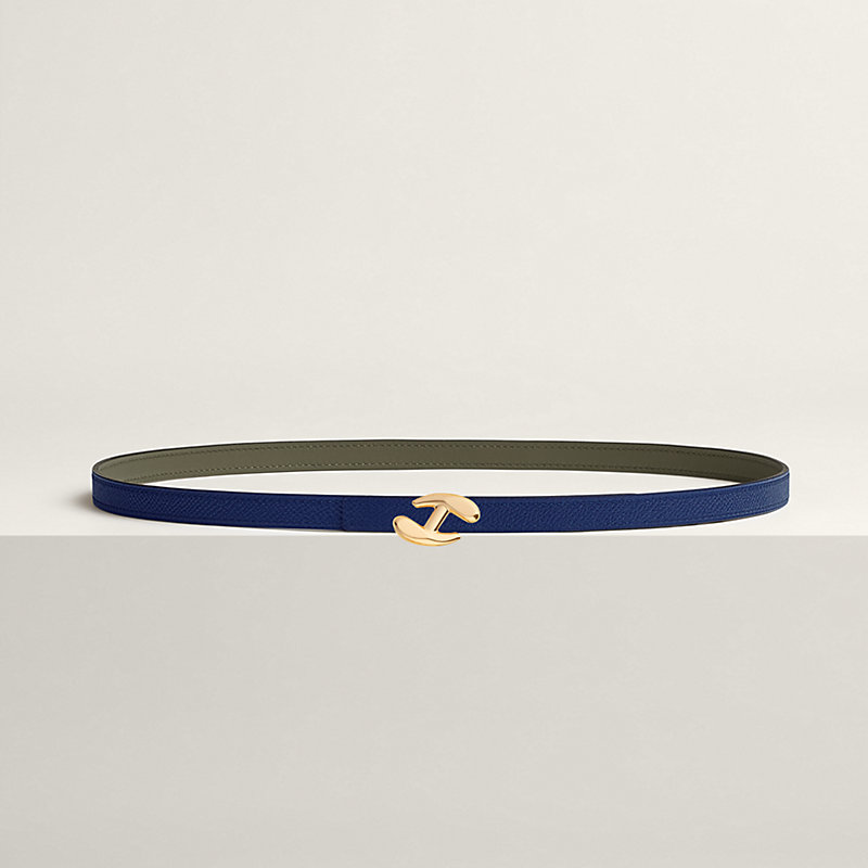 My H belt buckle & Reversible leather strap 13 mm