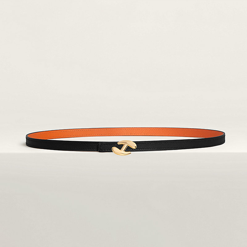 My H belt buckle & Reversible leather strap 13 mm