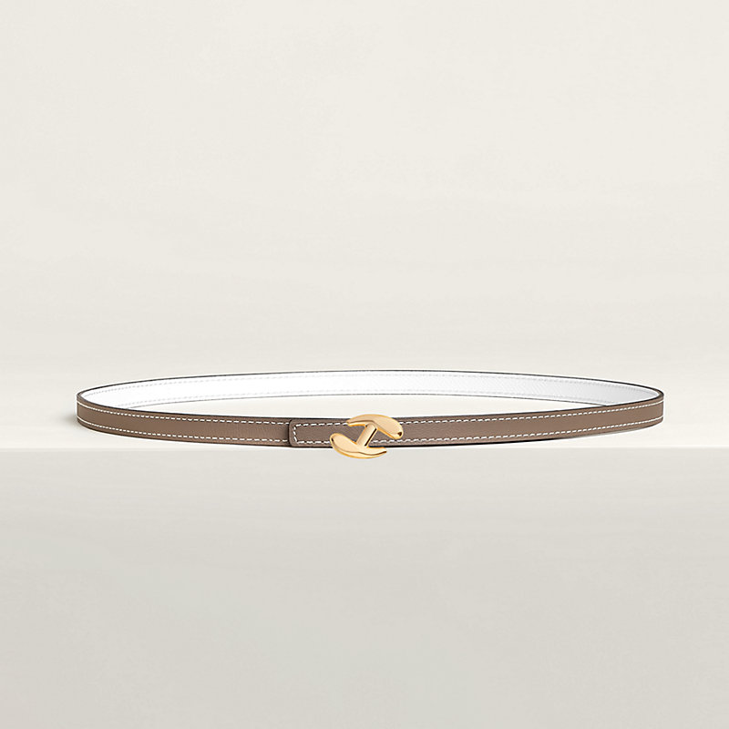 My H belt buckle & Reversible leather strap 13 mm