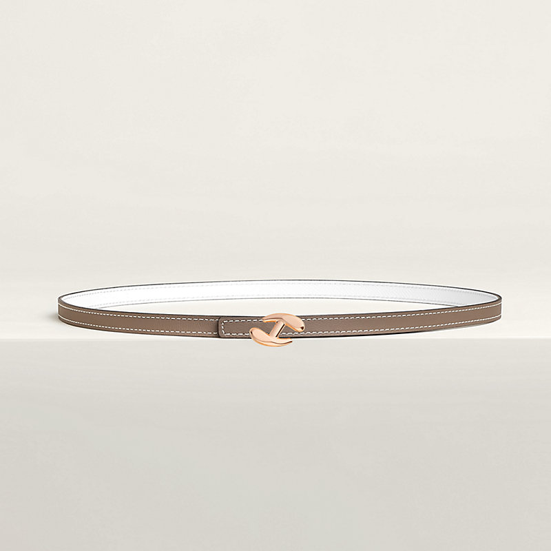 My H belt buckle & Reversible leather strap 13 mm