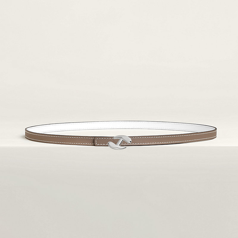 My H belt buckle & Reversible leather strap 13 mm