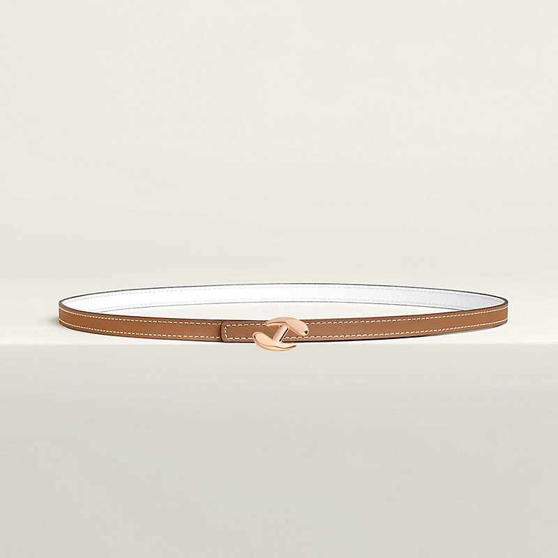 My H belt buckle & Reversible leather strap 13 mm