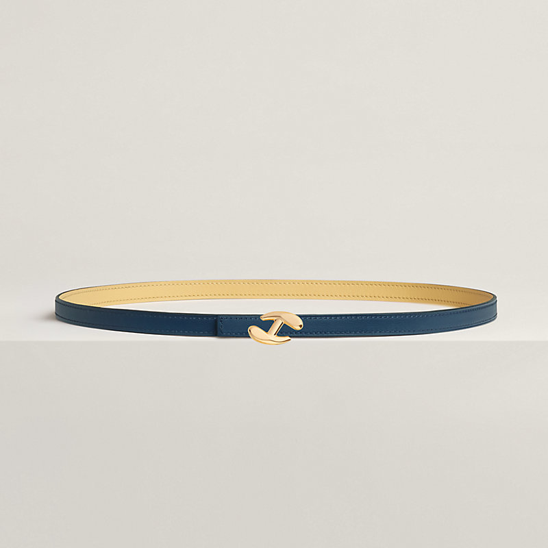 My H belt buckle & Reversible leather strap 13 mm
