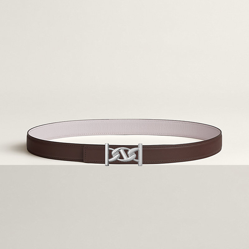 My H belt buckle & Reversible leather strap 24 mm