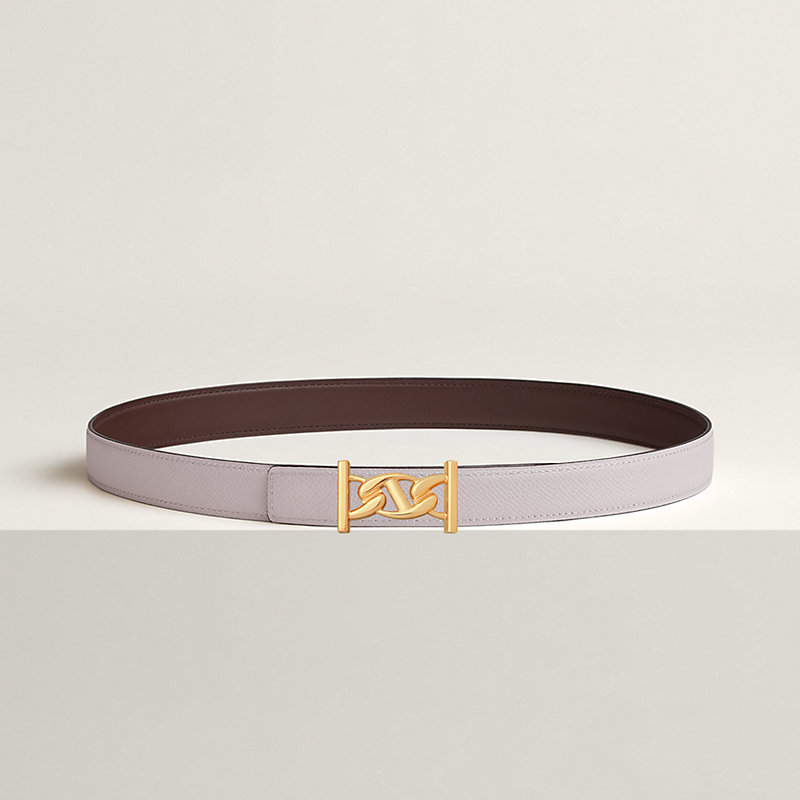 My H belt buckle & Reversible leather strap 24 mm