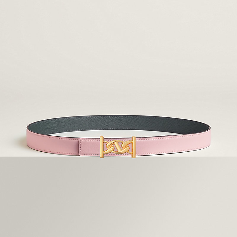 My H belt buckle & Reversible leather strap 24 mm